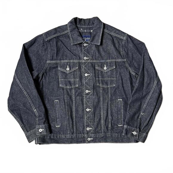 Crazy Vintage 1990s nautica raw denim chore work jacket XXL - Picture 1 of 6